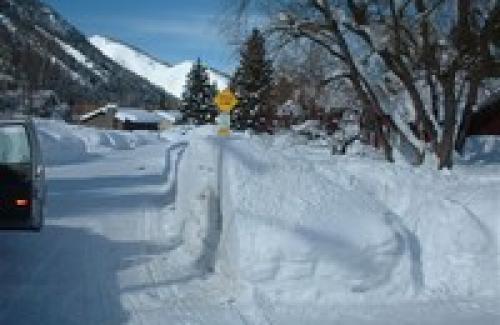 Snow Bank along the roadside