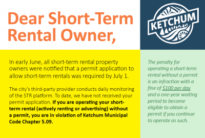 Short Term Rentals City of Ketchum Idaho