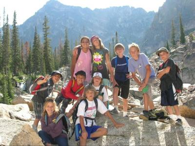 Kids on a summer hike