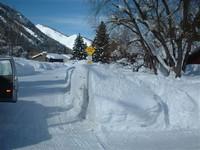 Snow Bank along the roadside